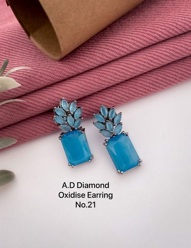 Designer AD Diamond Earrings Wholesale Shop In Surat
